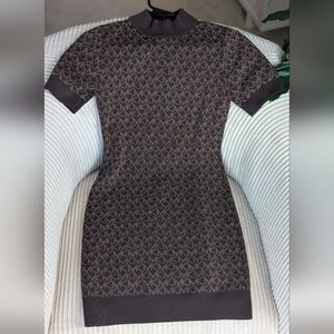 Stylish Black Patterned Dress